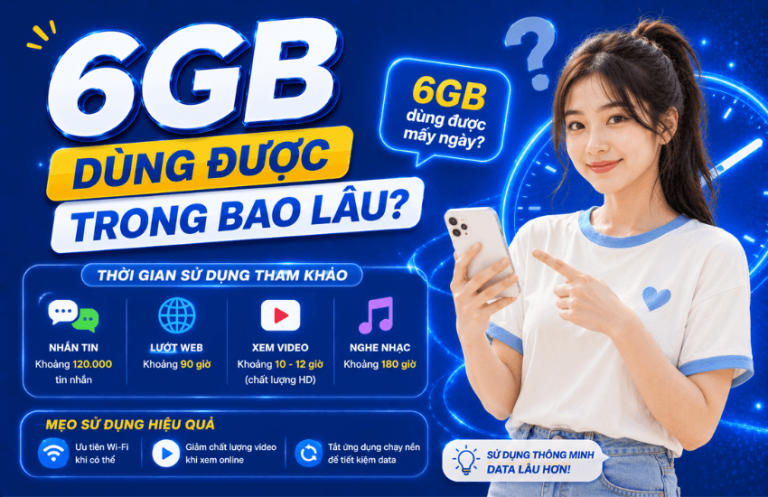6gb dung duoc trong bao lau