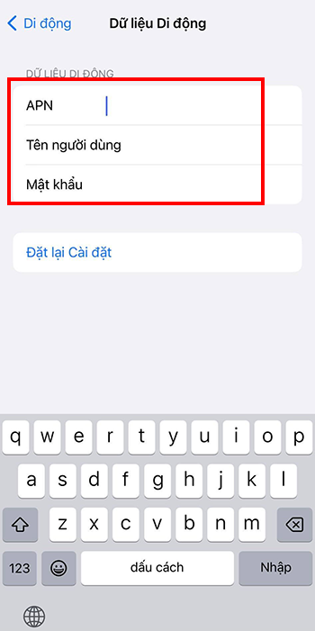 cai dat cau hinh apn mobifone tren dien thoai ios