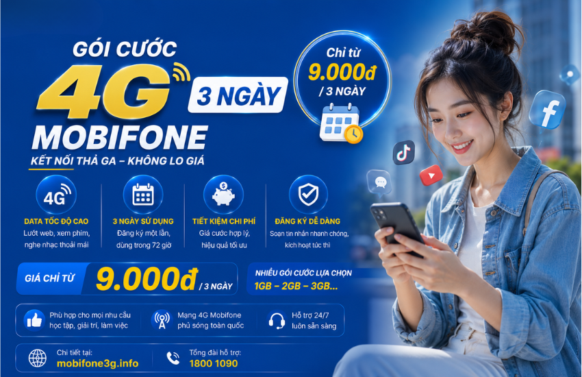 Nên chọn gói cước 4G MobiFone 3 ngày nào để tiết kiệm chi phí?