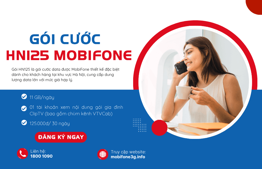 Gói cước HN125 MobiFone: Ưu đãi 11GB ngày ở Hà Nội chỉ 125K