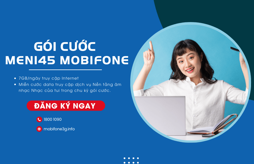 Đăng ký gói MEN145 MobiFone, có 7GB và miễn phí Nhaccuatui