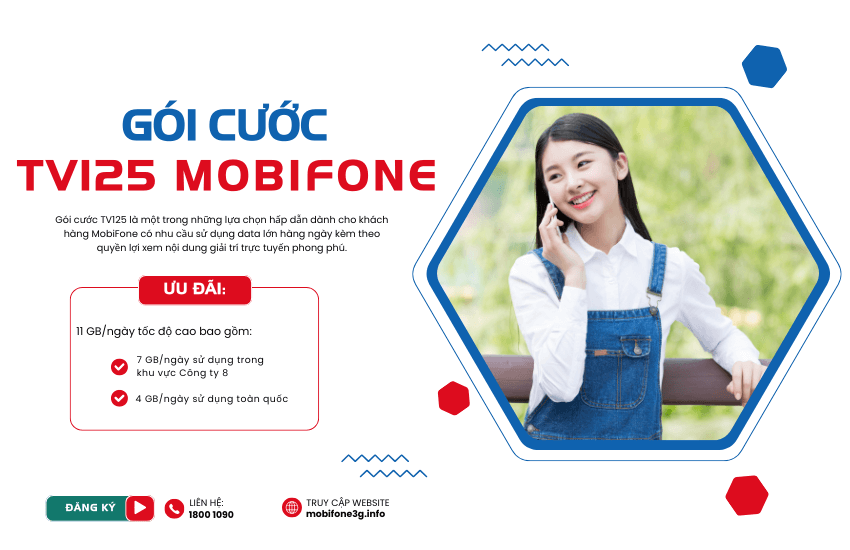 Đăng ký gói TV125 MobiFone: 11GB dành riêng cho khu vực 8