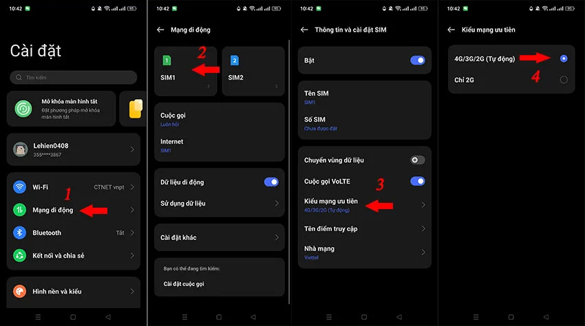 khong bat duoc 4g mobifone la tai sao?
