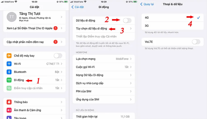 khong bat duoc 4g mobifone la tai sao?