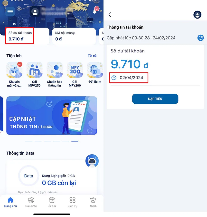 kiem tra han su dung sim mobifone