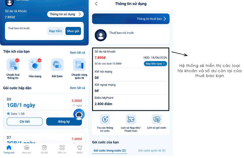 kiem tra tien dien thoai mobifone