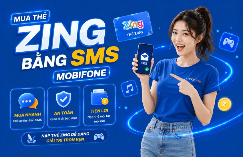 Cách mua thẻ Zing bằng qua SMS MobiFone, Viettel, VinaPhone