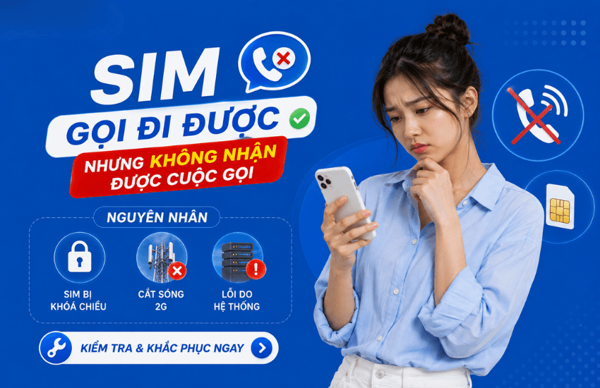 SIM gọi đi được nhưng không nhận được cuộc gọi? Cách khắc phục
